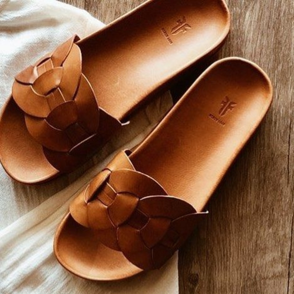 Frye Brown Leather Sandals